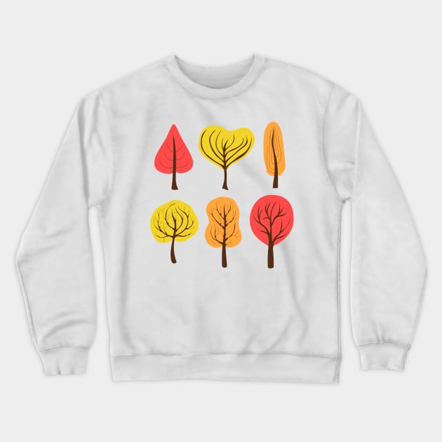 Colorful autumn trees Crewneck Sweatshirt by katerinamk